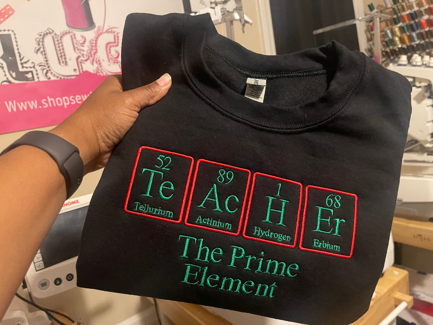 Periodic Table TEACH Embroidered Sweatshirt