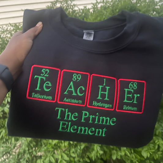 Periodic Table TEACH Embroidered Sweatshirt